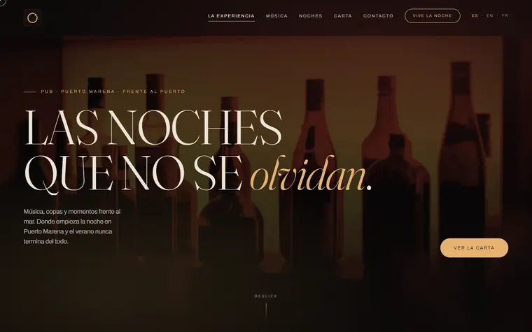 Web de Bar Meridiano